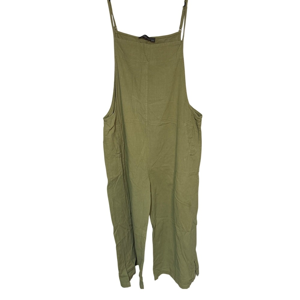 Zanzea Collection Olive Green Wide Leg Jumpsuit Overalls Plus Size XXXL Pockets